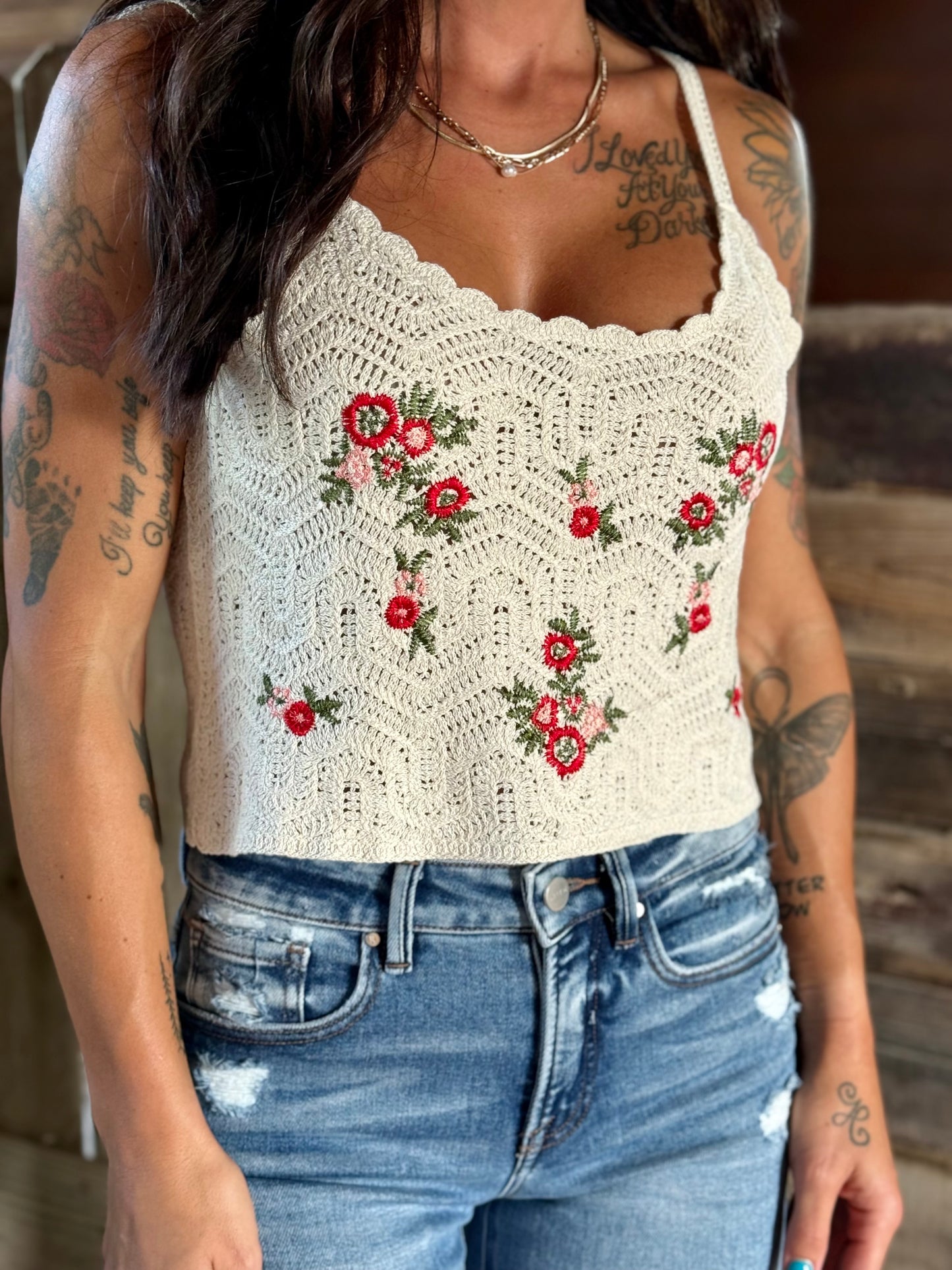 Floral Knit Tank