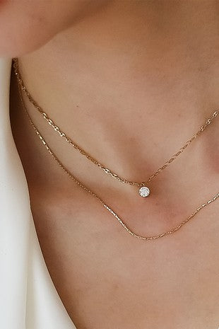 Dainty Rhinestone Necklace