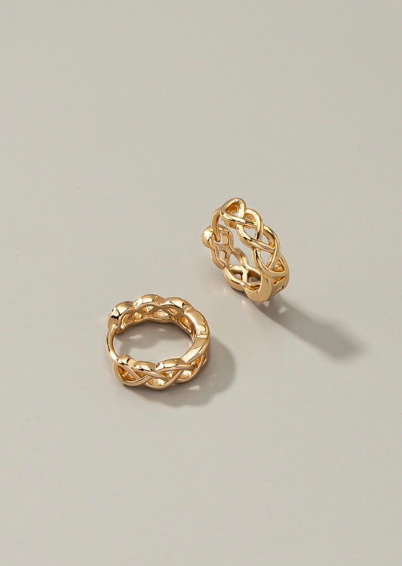 Braided Huggie Hoops