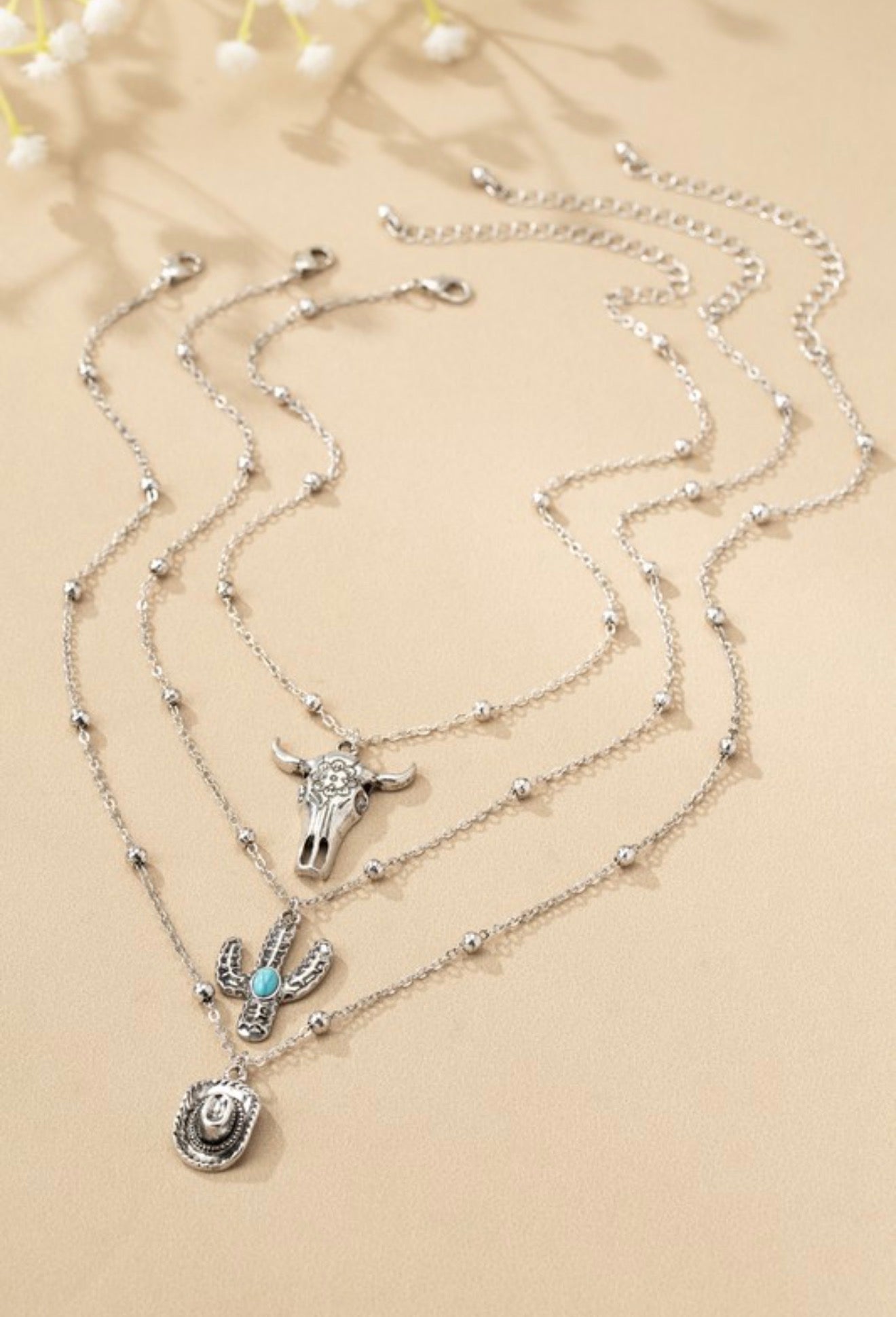 Silver Steer Necklaces