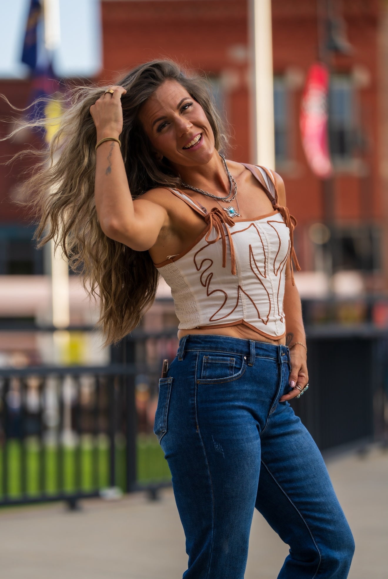 Jackie Mid Rise Flares