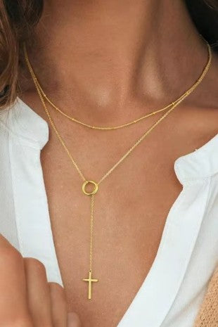 Cross Y Necklace