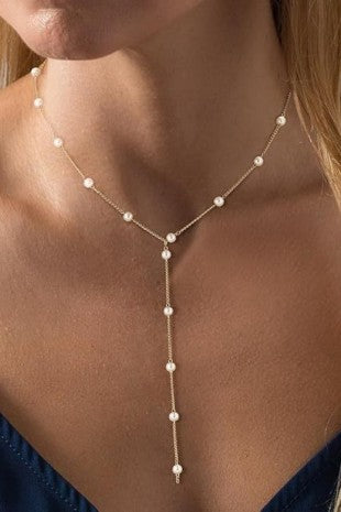 Pearly Y Necklace