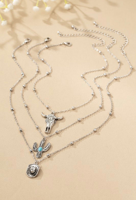Silver Steer Necklaces