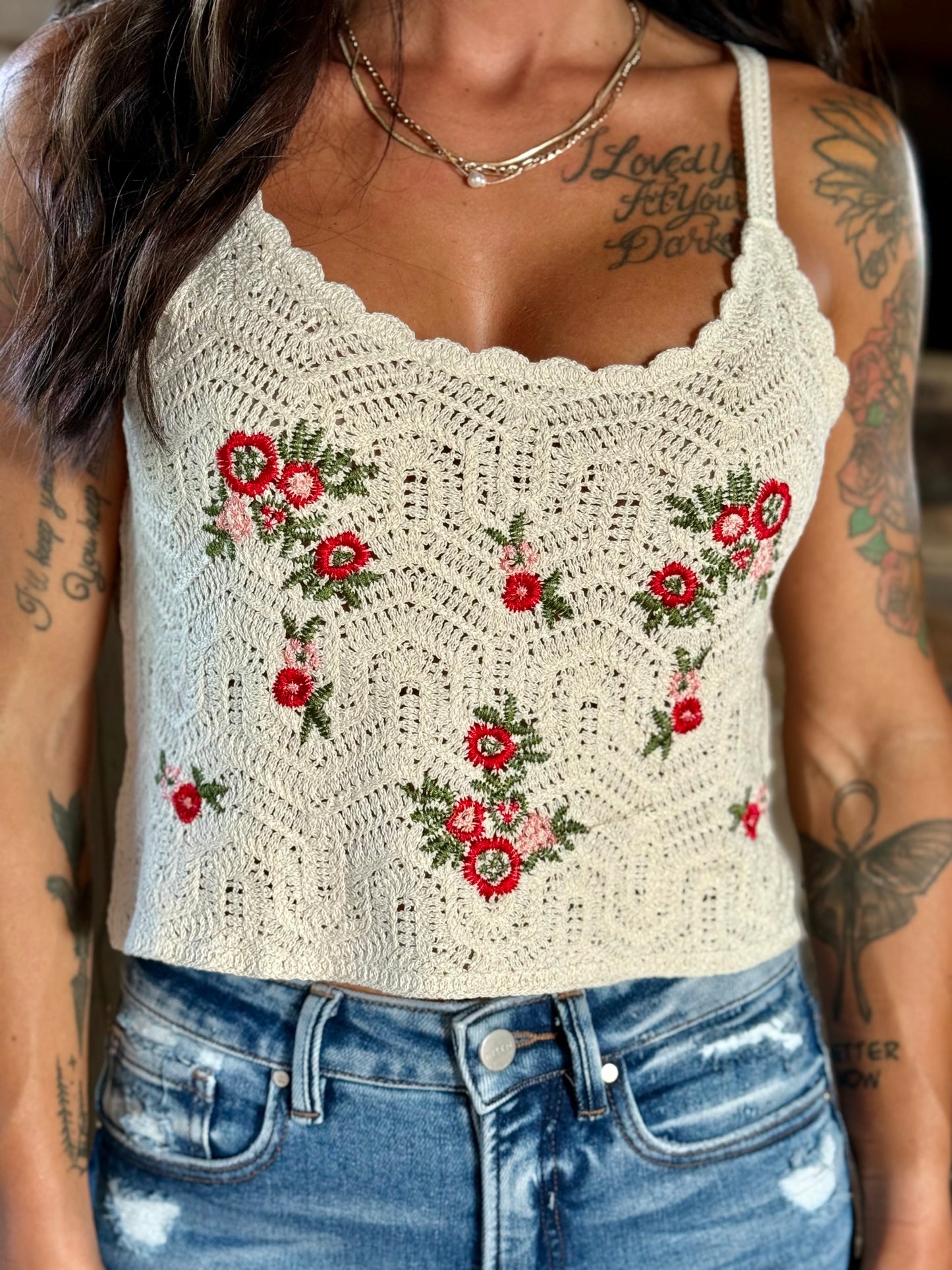 Floral Knit Tank