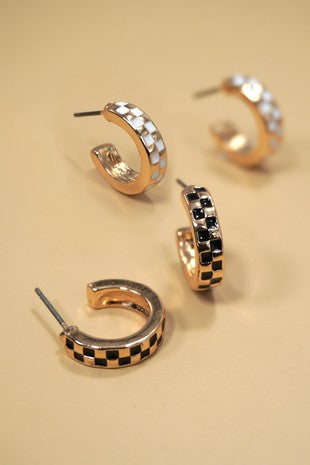 Checkered Mini Hoops