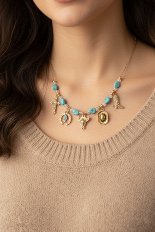 Gold Turquoise Necklace