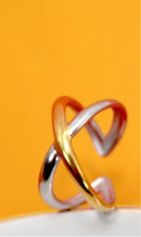 Gold & Silver Crossover Ring