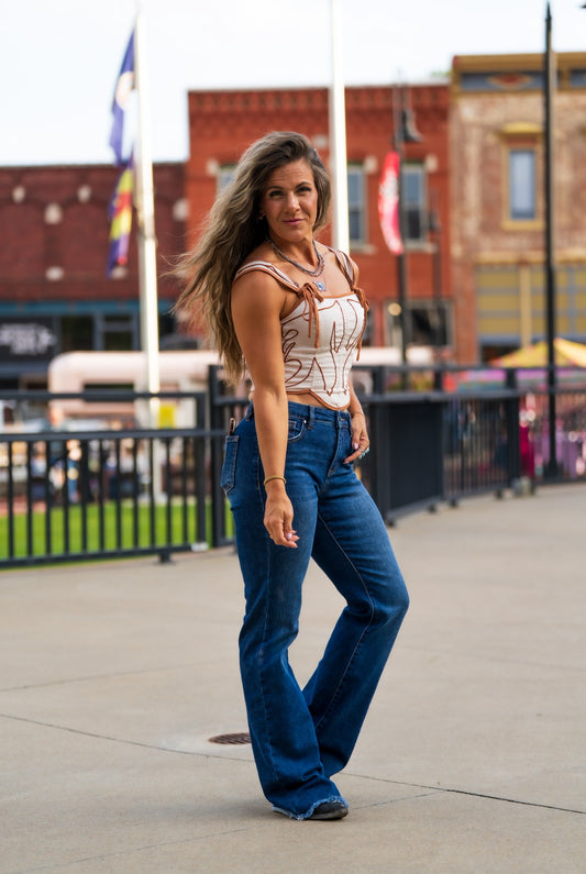 Jackie Mid Rise Flares