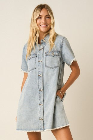 Denim Darlin Shirt Dress