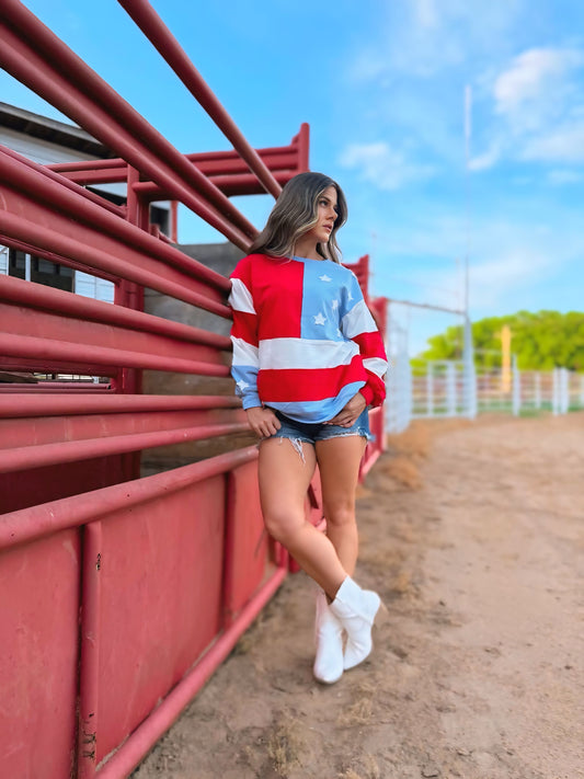 Retro Star Struck Long Sleeved Top