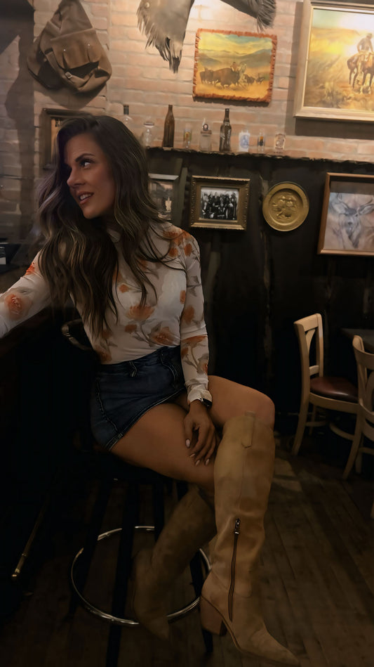 Mesh Long Sleeved Floral