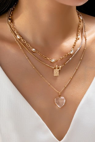 Heart Necklace Set