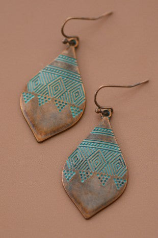 Patina Drop Earrings