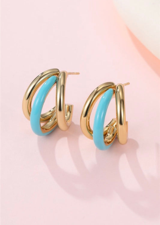 Turquoise Hoop Earrings