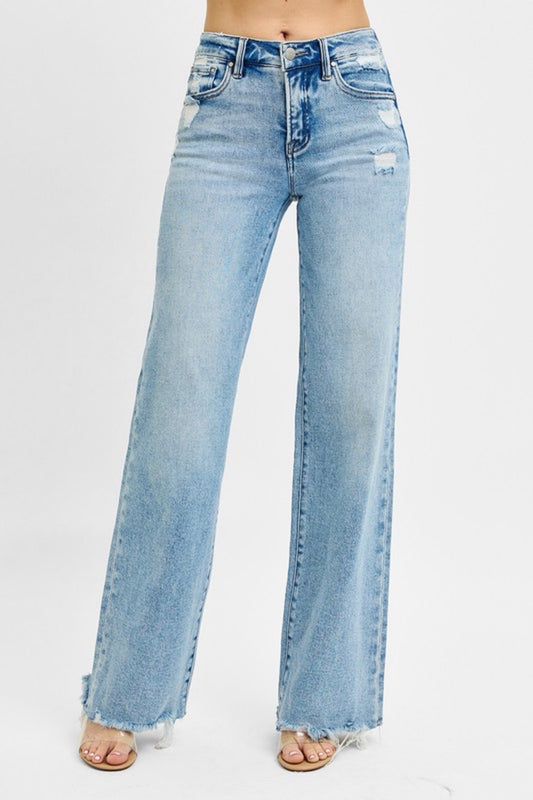 Hope Mid Rise Wide Leg Jeans