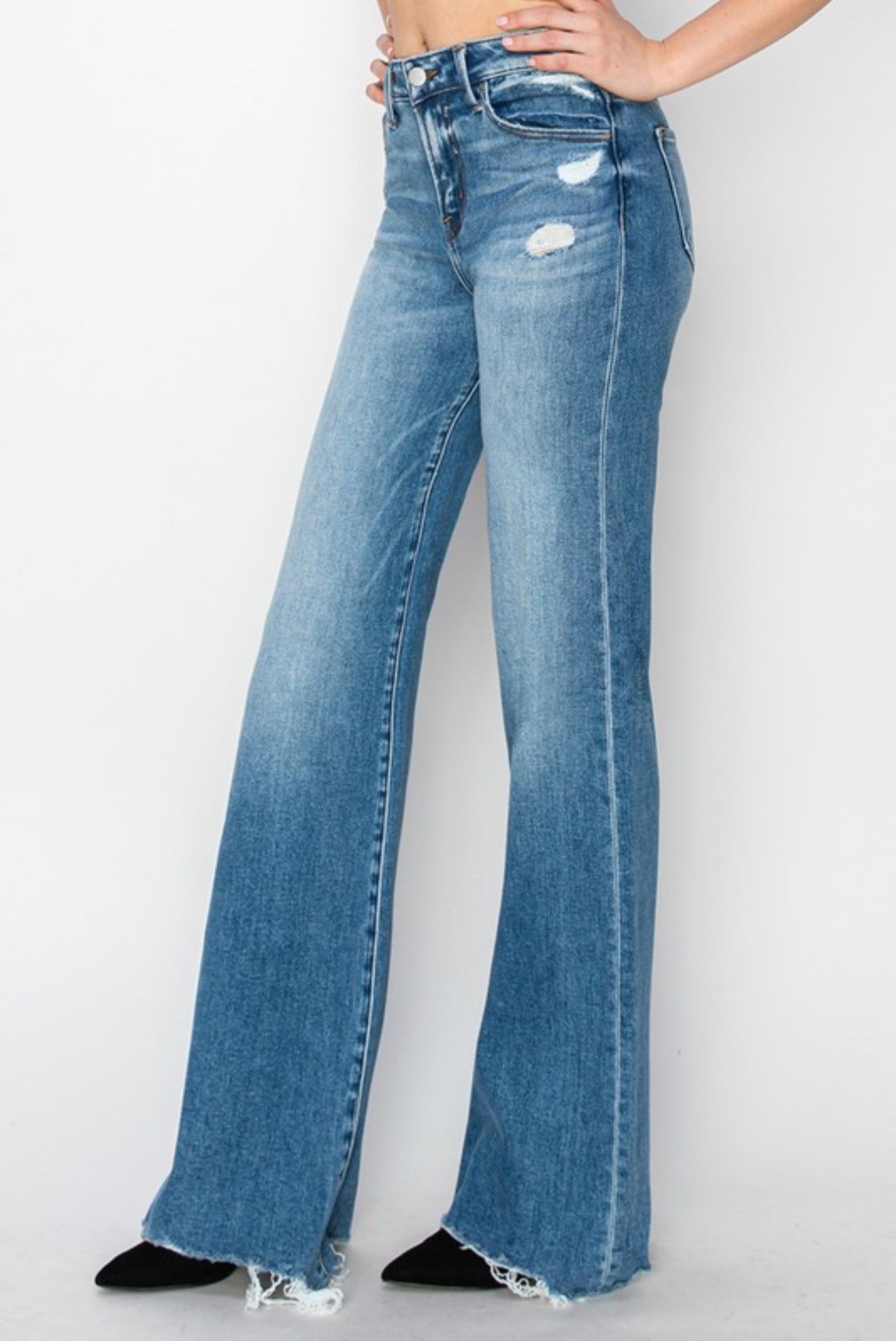Hope Mid Rise Wide Leg Jeans