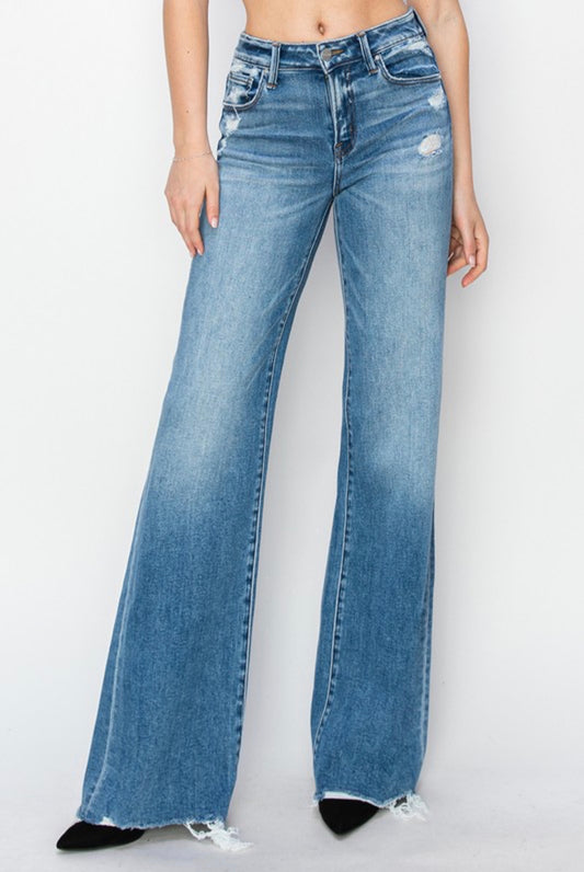 Hope Mid Rise Wide Leg Jeans
