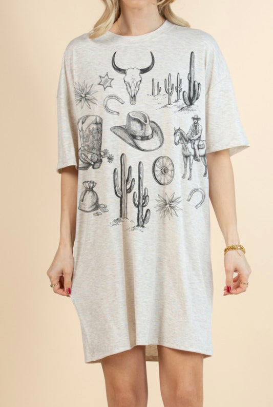 Western T-shirt Dress