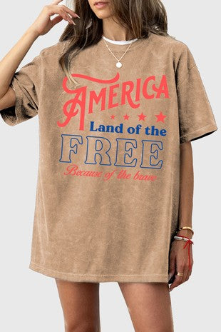 Land of the Free Oversized Tee